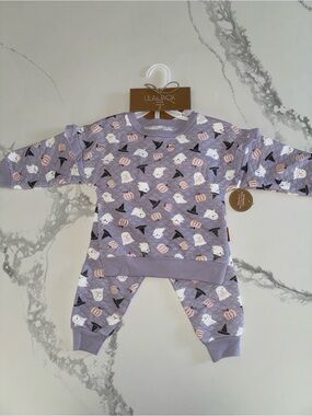 Lila & Jack Toddler Girl Fall Halloween Sweatshirt Joggers Set 2T